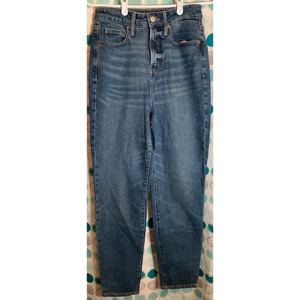 NWOT Old Navy Women Blue Jean Denim Pants Extra High Rise OG Straight Size 2